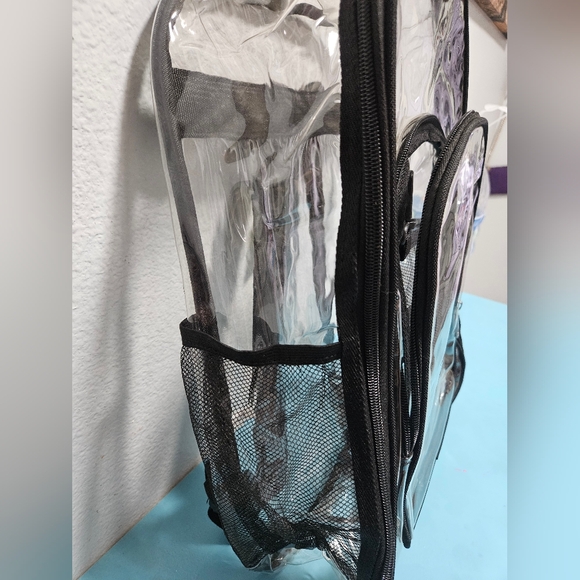 Clear Backpack with Black Trim - Picture 4 of 8